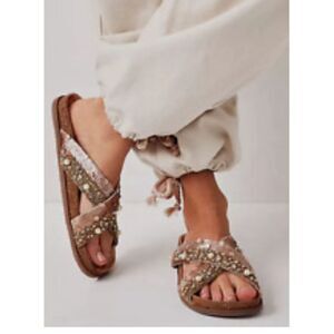 Free People Rose Gold Sandals